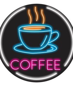 تابلو ال ای دی مدل نئونی طرح کافه