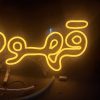 تابلو نئون نوشته قهوه ۴۵ سانتیمتری
