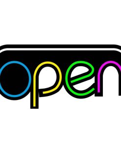 Alternative view of تابلو نئون فلکسی طرح انگلیسی «Open» (ابعاد ۴۵/۵ × ۱۹/۵ سانتی‌متر)