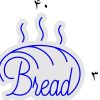 تابلو نئون فلکسی طرح انگلیسی نانوایی و کافه «Bread» (ابعاد ۴۰ × ۳۹ سانتی‌متر)