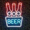 تابلو نئون فلکسی «بطری + BEER» | ابعاد ۳۵ × ۵۰ سانتی‌متر
