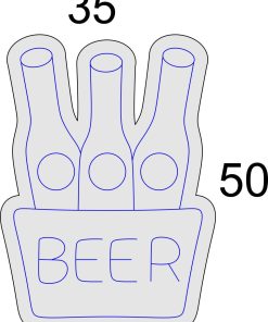 Alternative view of تابلو نئون فلکسی «بطری + BEER» | ابعاد ۳۵ × ۵۰ سانتی‌متر