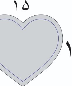 تابلو نئون فلکسی «قلب» | ابعاد ۱۵ × ۱۳ سانتی‌متر