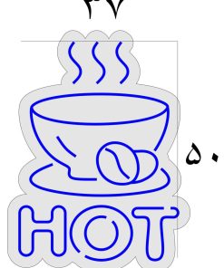 Alternative view of تابلو نئون فلکسی «HOT» – ابعاد ۵۰ × ۳۷