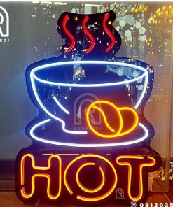 تابلو نئون فلکسی «HOT» – ابعاد ۵۰ × ۳۷